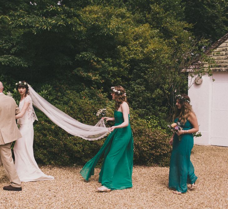 Bridesmaids in Emerald Green