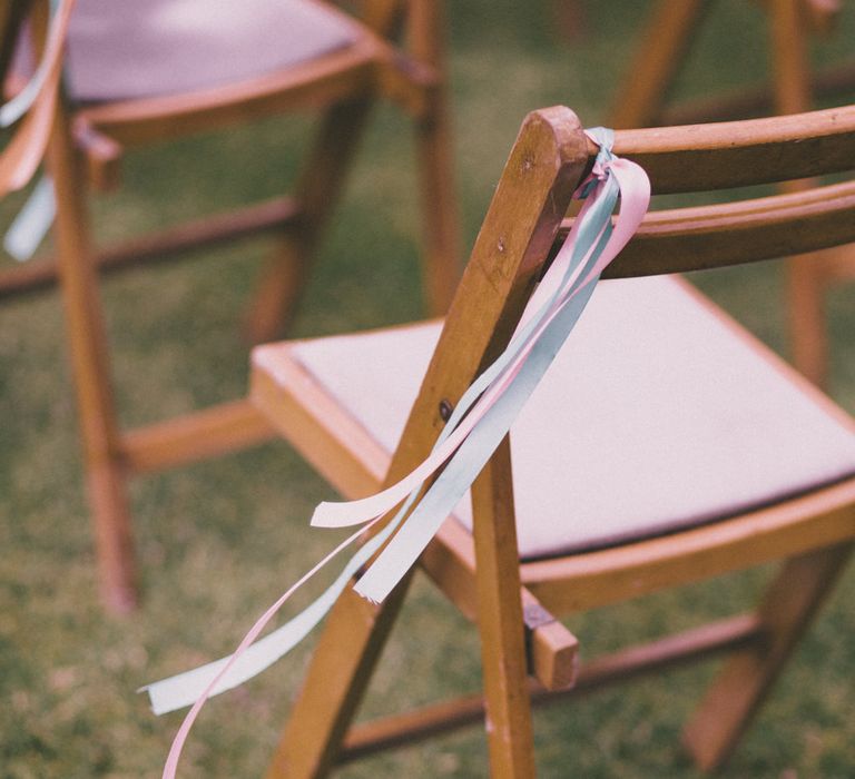 Ribbons On Seats For Wedding