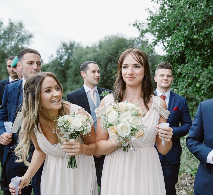 Bridesmaids Blush Pink ASOS Dresses | Natalie J Weddings Photography