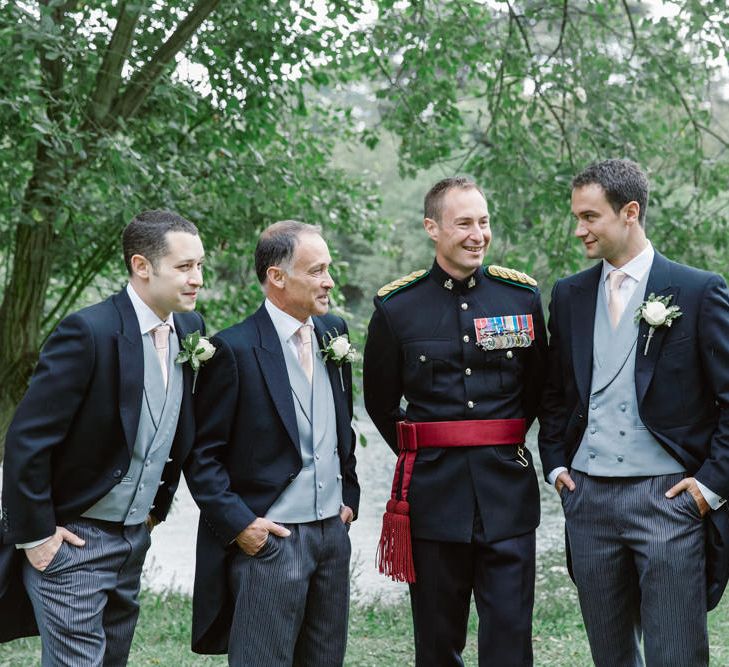 Groomsmen in Traditional Tails | Groom in Military Uniform | Natalie J Weddings Photography