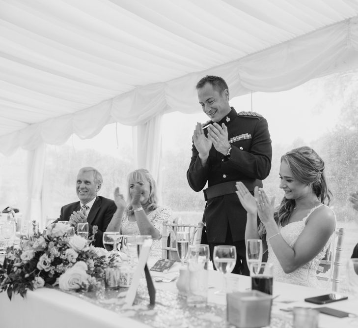 Speeches | Pastel Pink Marquee Wedding | Natalie J Weddings Photography