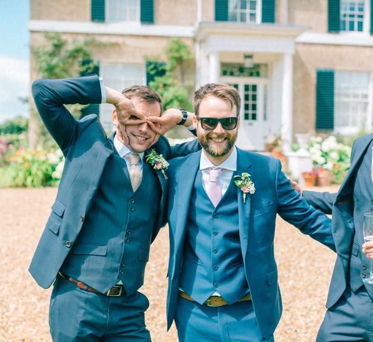 Groom in Ted Baker Suit | Groomsmen in Slater Suits