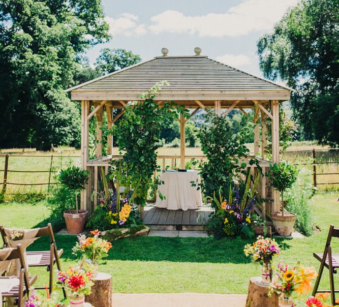 Outdoor Wedding Ceremony Aisle & Altar