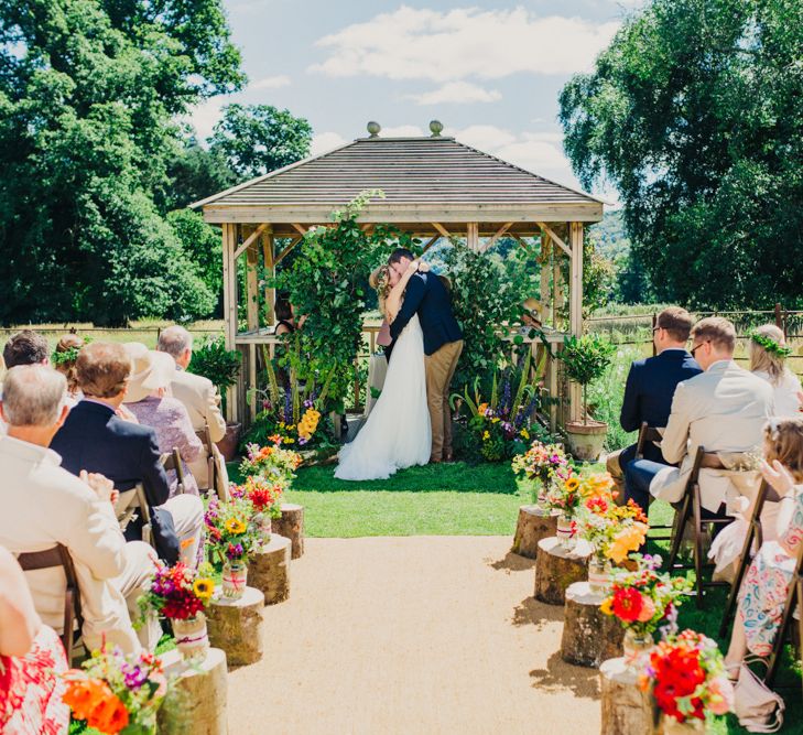 Outdoor Wedding Ceremony at Shillingstone House, Dorset