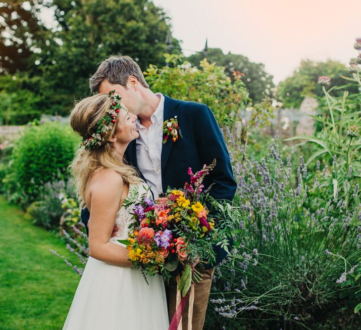 Bride & Groom Country Garden