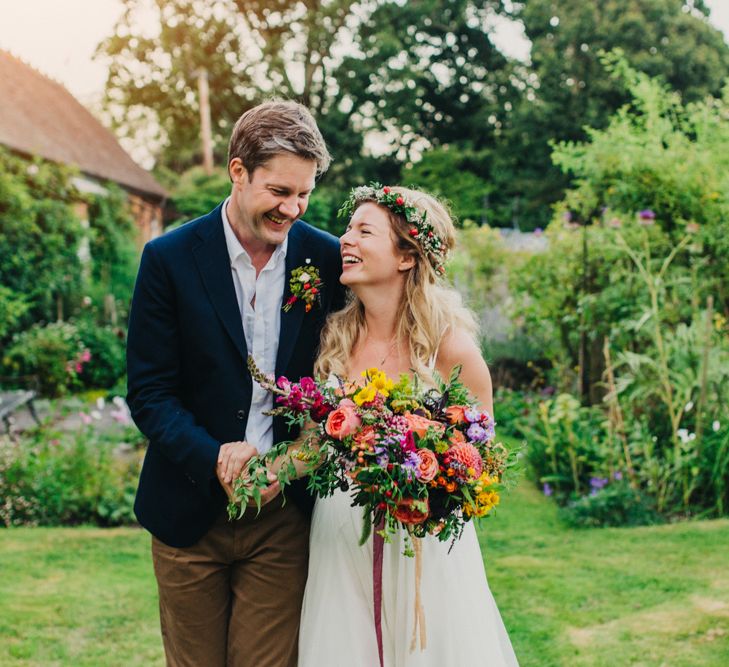 Bride & Groom Country Garden