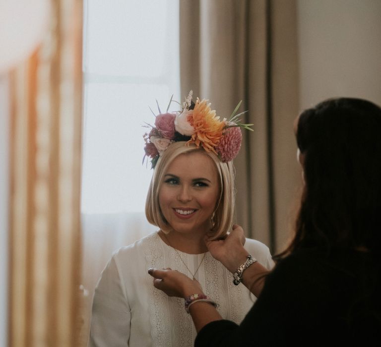 Bride Getting Ready For Wedding Day