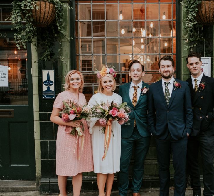 Stylish Wedding Party In Orla Kiely and Ted Baker