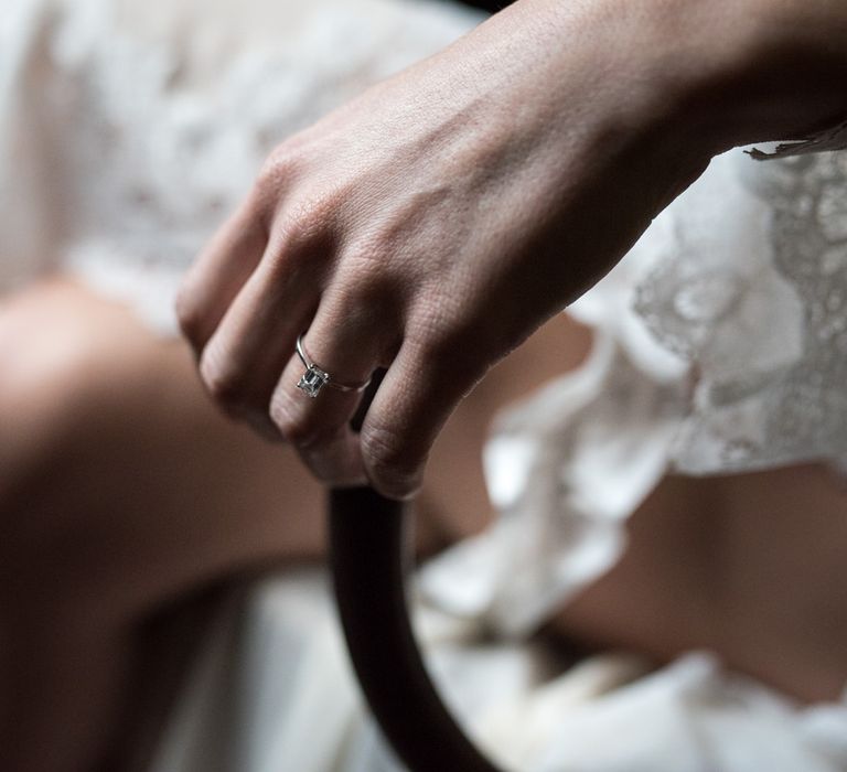 Diamond Engagement Ring | Vintage Wedding at The Asylum & Town hall Hotel London | Kevin Fern Photography