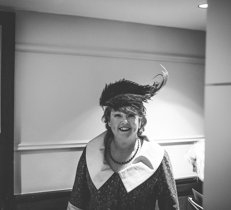 Wedding Guest Hat | Vintage Wedding at The Asylum & Town hall Hotel London | Kevin Fern Photography