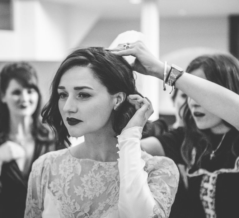 Vintage Bridal Makeup | Vintage Wedding at The Asylum & Town hall Hotel London | Kevin Fern Photography