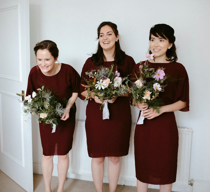 Burgundy Reiss Bridesmaid Dresses