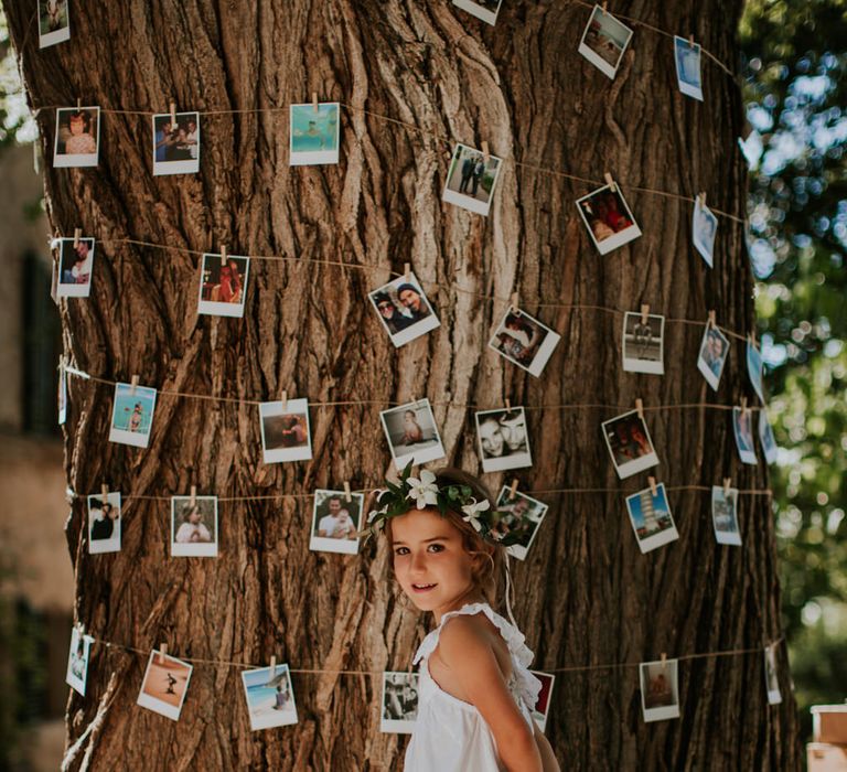 Tree wrapped in Polaroid Pictures | Wedding Decor | D&A Photography | Ben Walton Films