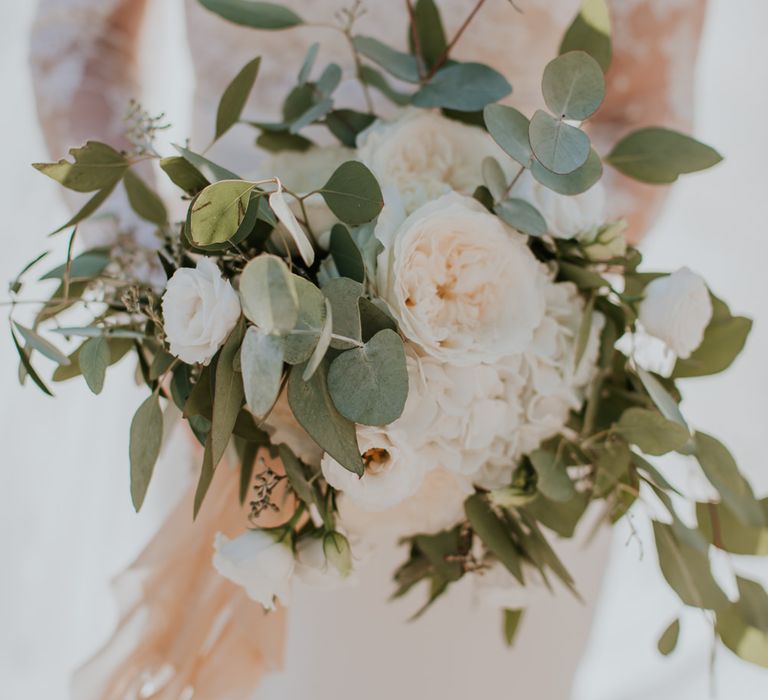 White Bridal Bouquet | D&A Photography | Ben Walton Films