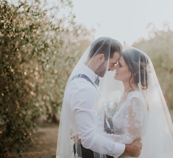 Bride in Morgan Davies Gown | Groom in Suit Supply | D&A Photography | Ben Walton Films