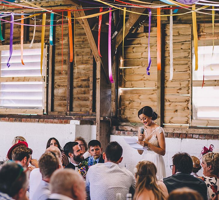 Outdoor Summer Wedding With Bright Colour Scheme With Colourful Homemade Decor And Images From Story + Colour Photography