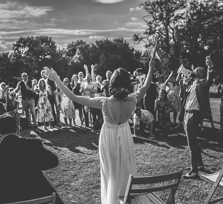 Outdoor Summer Wedding With Bright Colour Scheme With Colourful Homemade Decor And Images From Story + Colour Photography