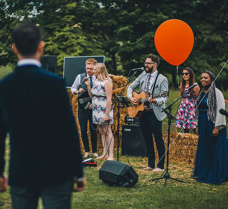 Outdoor Summer Wedding With Bright Colour Scheme With Colourful Homemade Decor And Images From Story + Colour Photography