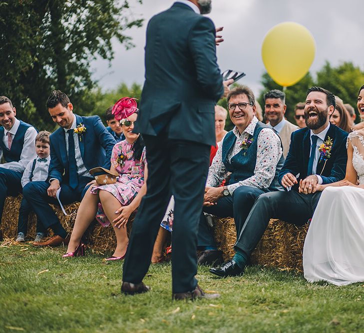 Outdoor Summer Wedding With Bright Colour Scheme With Colourful Homemade Decor And Images From Story + Colour Photography