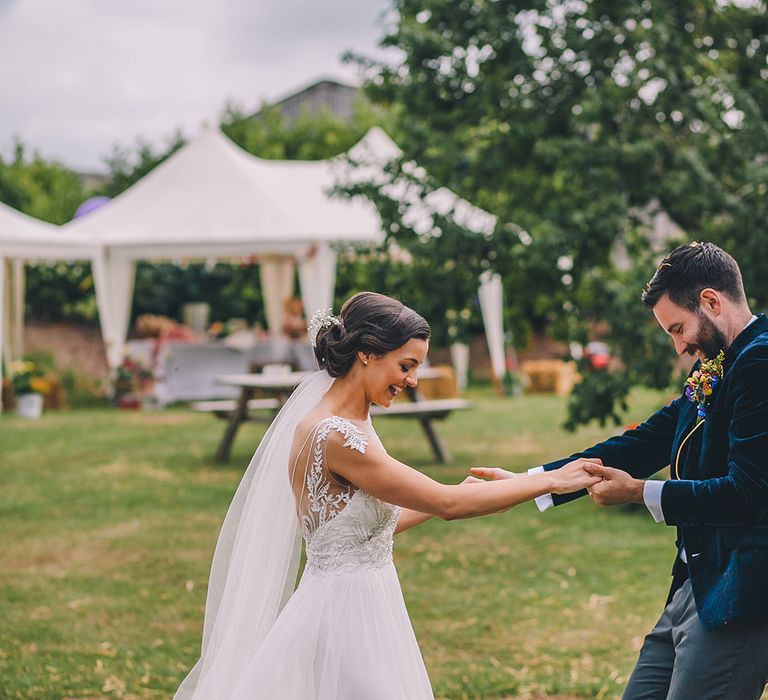 Outdoor Summer Wedding With Bright Colour Scheme With Colourful Homemade Decor And Images From Story + Colour Photography