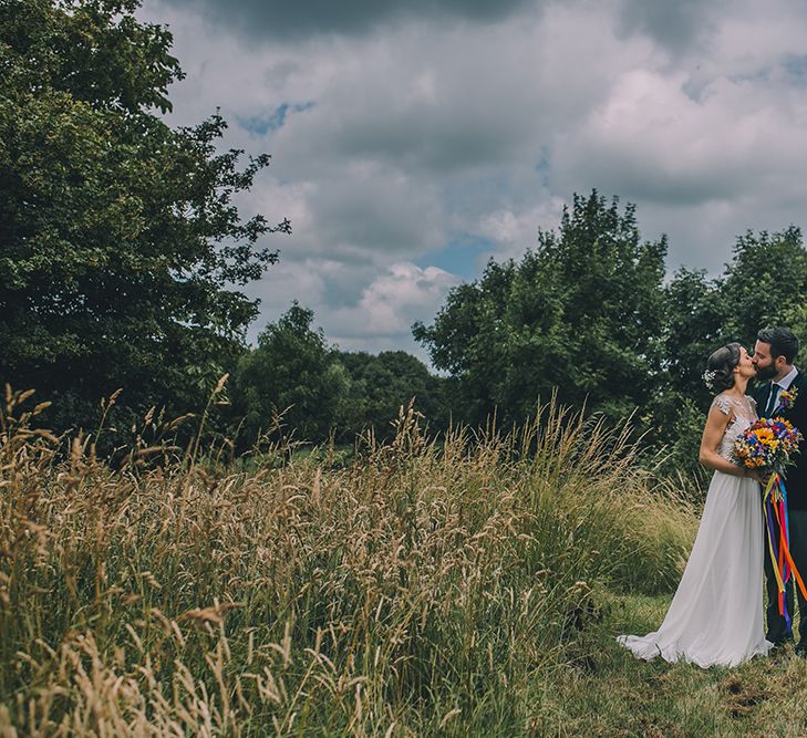 Outdoor Summer Wedding With Bright Colour Scheme With Colourful Homemade Decor And Images From Story + Colour Photography