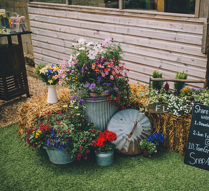 Outdoor Summer Wedding With Bright Colour Scheme With Colourful Homemade Decor And Images From Story + Colour Photography