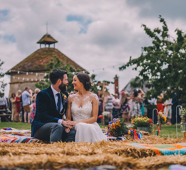 Outdoor Summer Wedding With Bright Colour Scheme With Colourful Homemade Decor And Images From Story + Colour Photography