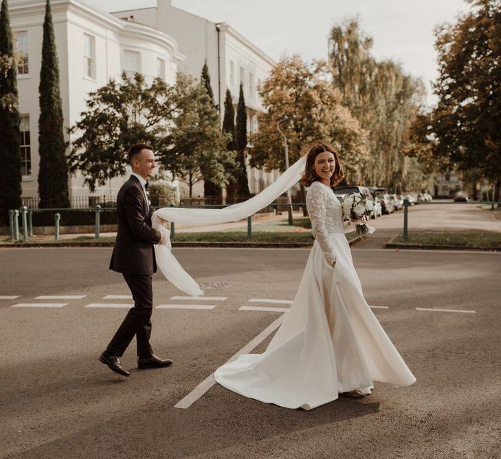 Emma Beaumont Bespoke Bride For A Stylish Intimate Town House Wedding In Cheltenham With Images From The Curries & Florals Ruby And The Wolf