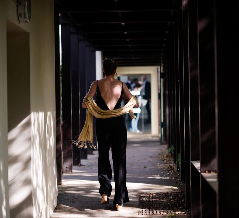 Stylish Wedding Guest in Jumpsuit