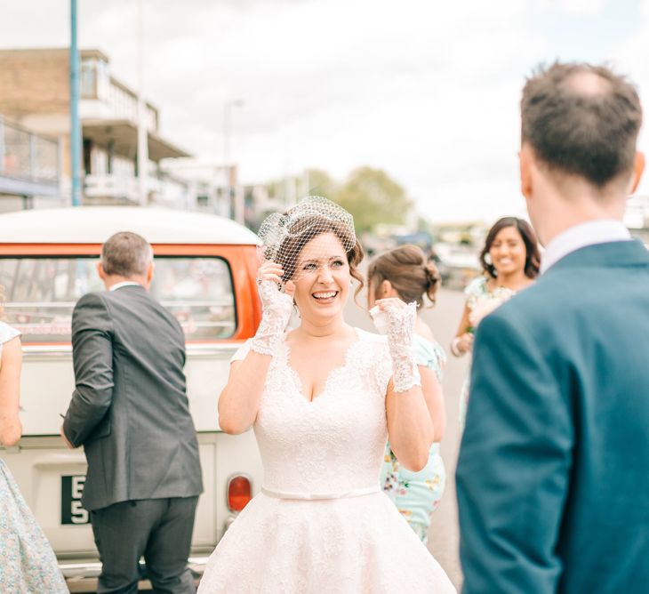 Bride In 50s Style Wedding Dress From Fairy Goth Mother