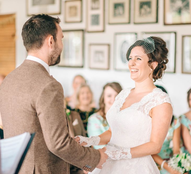 Vegan Wedding Reception With Bride In 50s Style Dress At The London Rowing Club With Charity Flowers & Images by Matt Ethan Photography