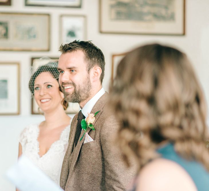 Vegan Wedding Reception With Bride In 50s Style Dress At The London Rowing Club With Charity Flowers & Images by Matt Ethan Photography