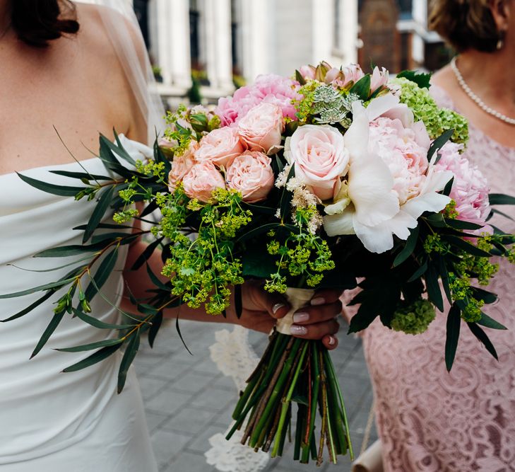 Blush Pink Rose & Peony Bridal Bouquet | Marianne Chua Photography