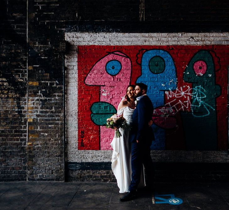 Bride in Halfpenny Separates | Groom in Yardsmen Suit | Urban Wedding at Village Underground, London | Marianne Chua Photography