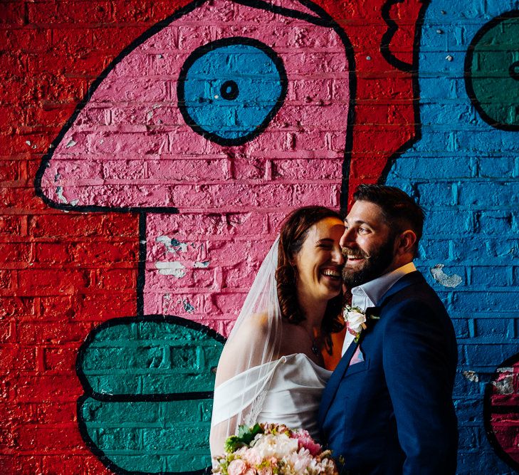 Bride in Halfpenny Separates | Groom in Yardsmen Suit | Urban Wedding at Village Underground, London | Marianne Chua Photography