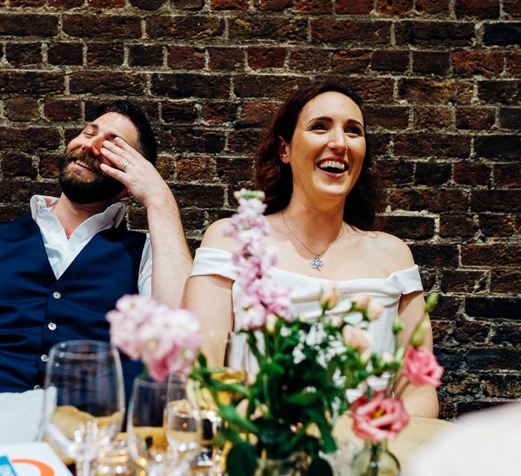 Bride in Halfpenny Separates | Groom in Yardsmen Suit | Urban Wedding at Village Underground, London | Marianne Chua Photography