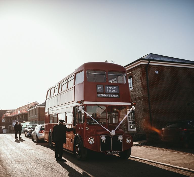 Red London Bus Wedding Transport