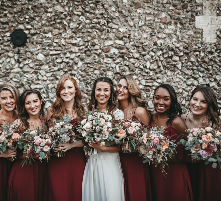 Bridesmaids In Rewritten | Cold Shoulder Wedding Dresses | Chianti Bridesmaids Dresses