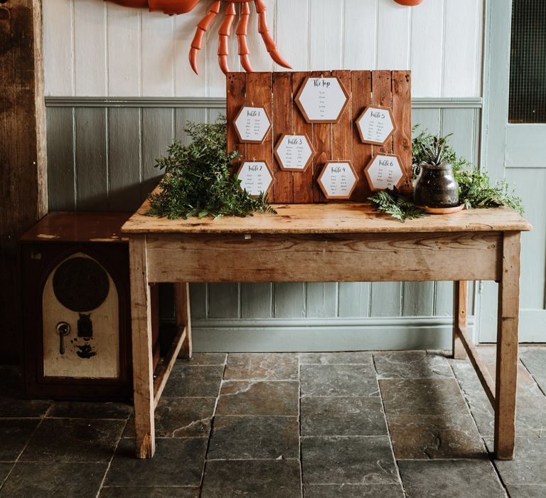 Table Plan For Rustic Wedding