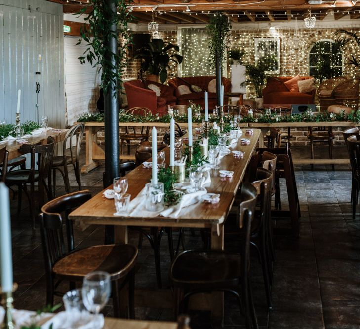 Coastal Wedding At East Quay Venue Whitstable With Bride In Claire La Faye With Floral Crown And Images From Green Antlers Photography