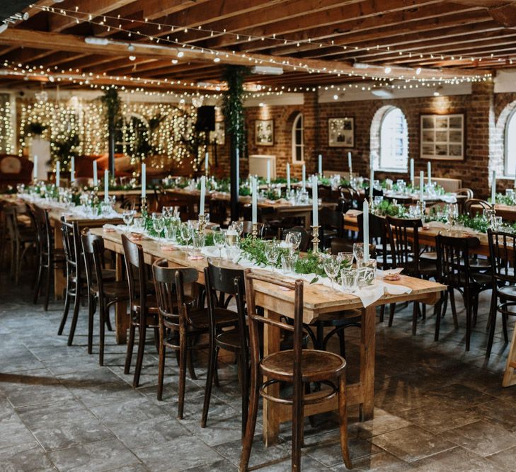 Coastal Wedding At East Quay Venue Whitstable With Bride In Claire La Faye With Floral Crown And Images From Green Antlers Photography