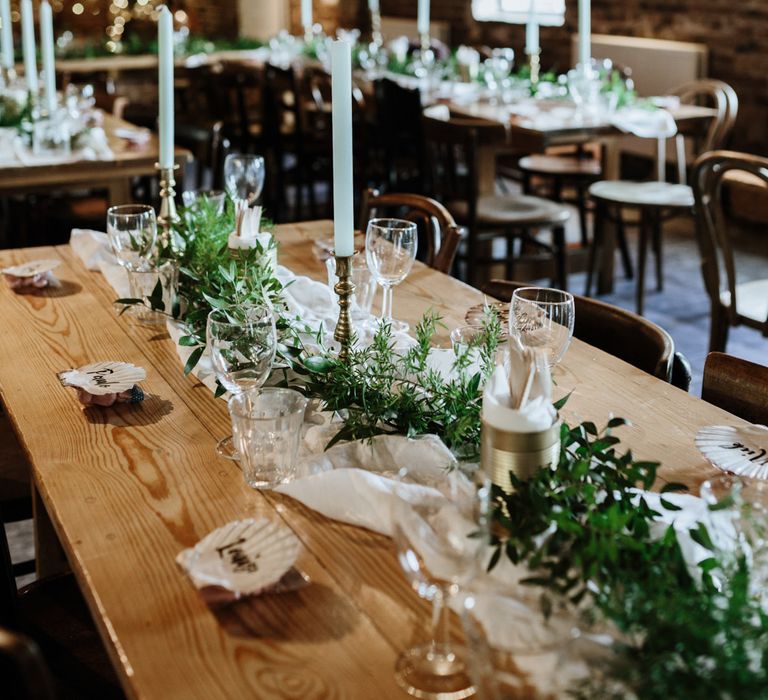 Coastal Wedding At East Quay Venue Whitstable With Bride In Claire La Faye With Floral Crown And Images From Green Antlers Photography