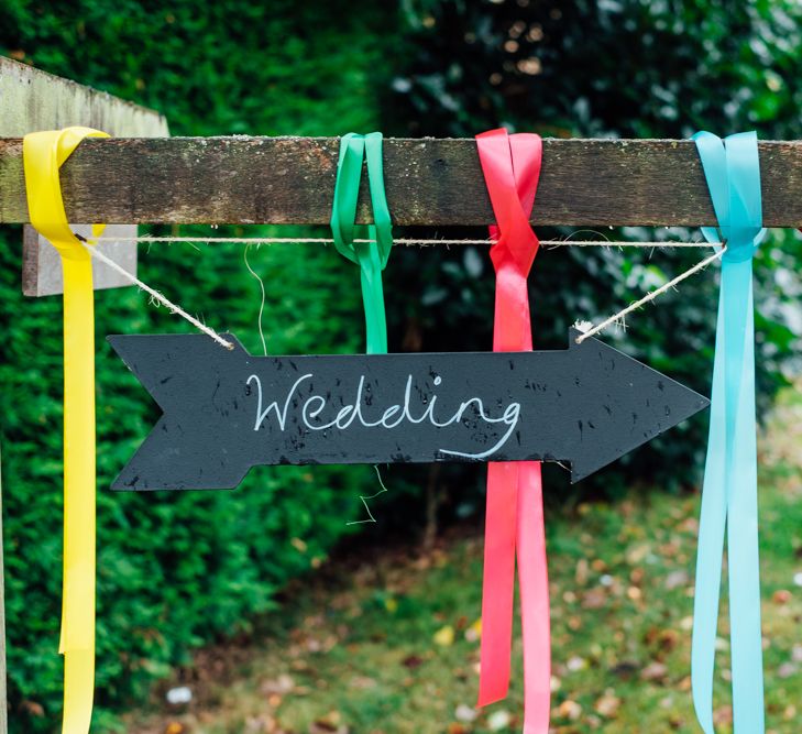 Rainbow Ribbon Wedding Decor