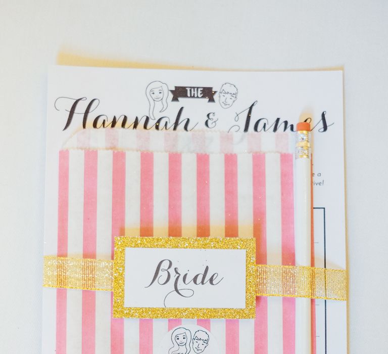 Candy Striped Place Setting Wedding