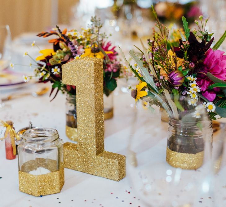 Glitter Table Numbers