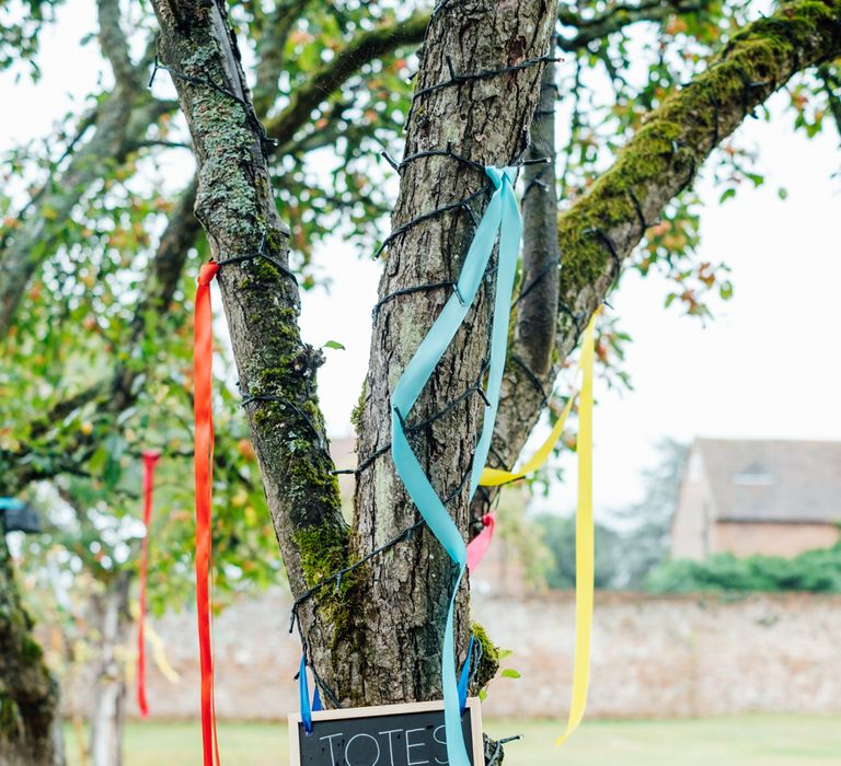 Rainbow Ribbon Wedding Decor