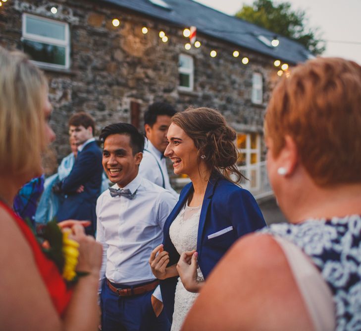 Bride & Groom Amongst Wedding Guests | Navyblur Photography | Cinematic Tide Films