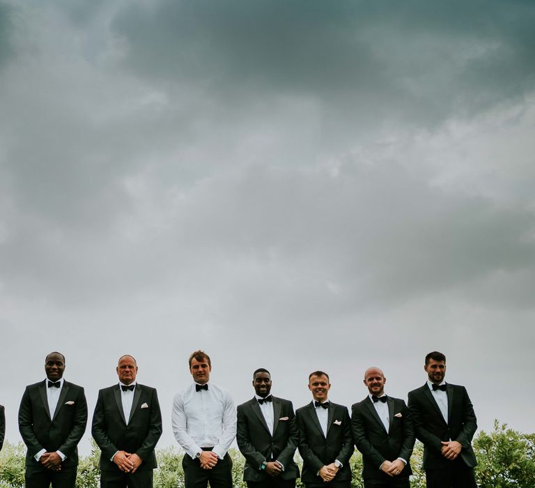 Groomsmen in Black Tuxedos | Super Luxe Greek Wedding at The Cipriani in Venice | Bridgwood Wedding Photography