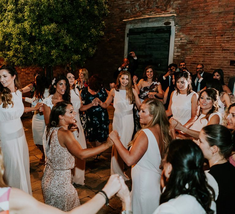 Greek Dancing | Super Luxe Greek Wedding at The Cipriani in Venice | Bridgwood Wedding Photography