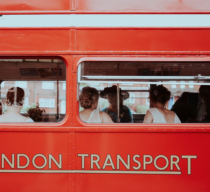 Red London Bus Wedding Transport